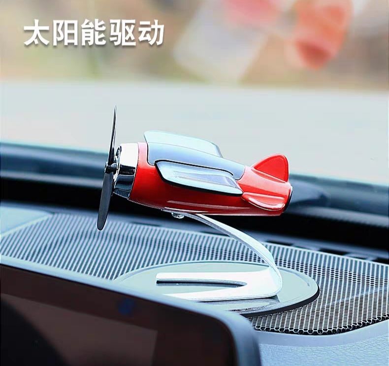 (Free Shipping for One Piece) Solar Aircraft Cool Men's Car Decoration Central Control Table Goods Decoration Perfume
