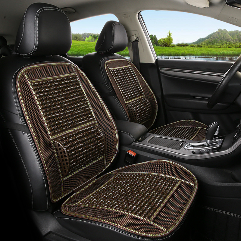 Car Seat Cushion Imitation Wooden Beads Bamboo Sheet Breathable Cool Cushion One-Piece Cushion Seat Cushion