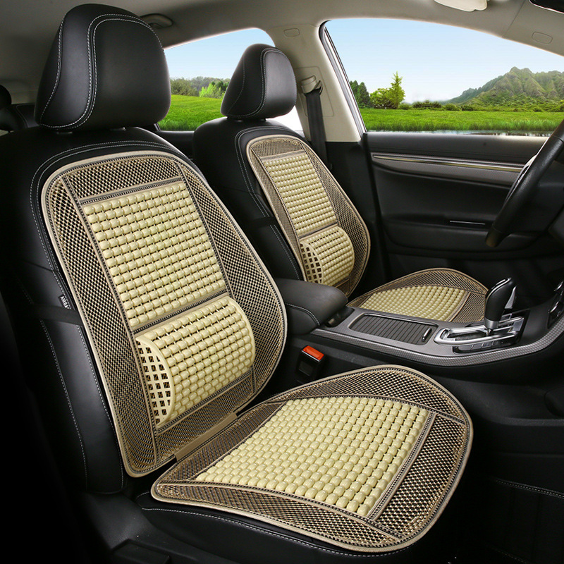 Car Seat Cushion Imitation Wooden Beads Bamboo Sheet Breathable Cool Cushion One-Piece Cushion Seat Cushion