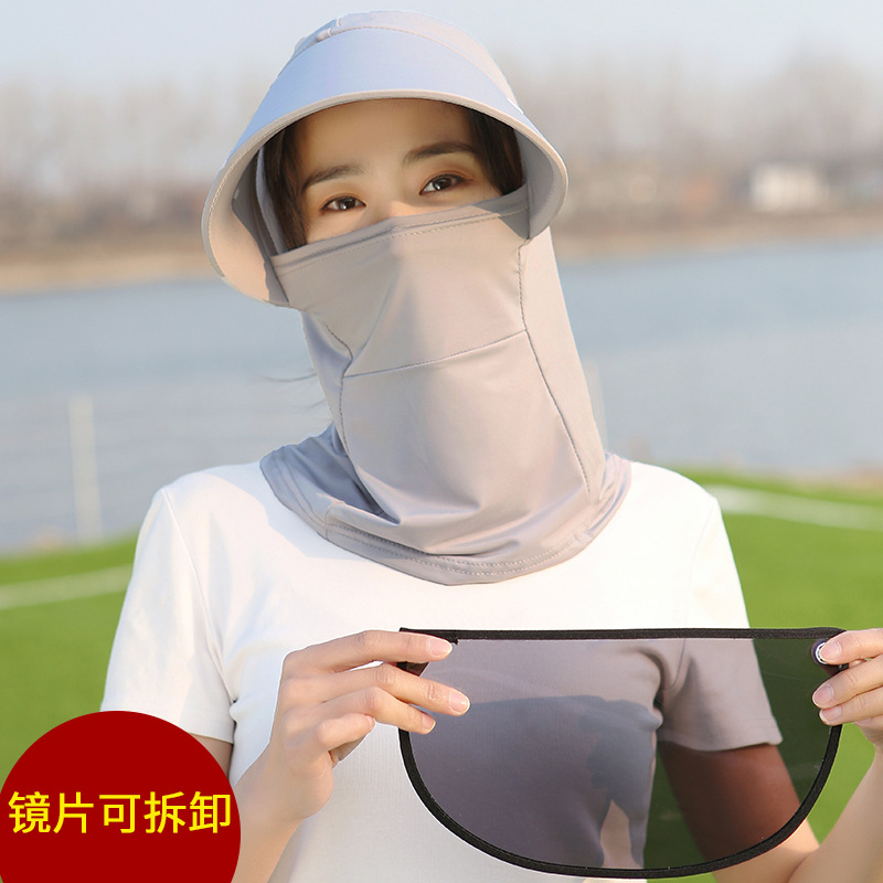 Hat Female Sun Hat 2021 New Sunscreen Sun Shade Summer Tea Picking Summer Hat Outdoor UV-Proof Cover Face Wholesale