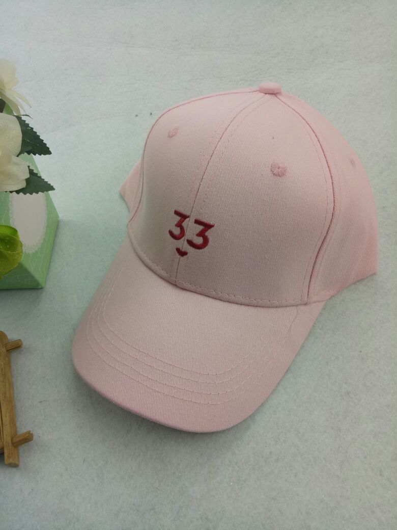 Korean edition cap embroidery 33 letters duck tongue cap summer sun shade leisure cap flat eaves hat lovers cap 100