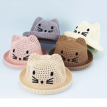 2021 New Imitation Raffia Hat Summer Lady Mom Sun Hat Sun Sun Shade Big Brim Bucket Hat
