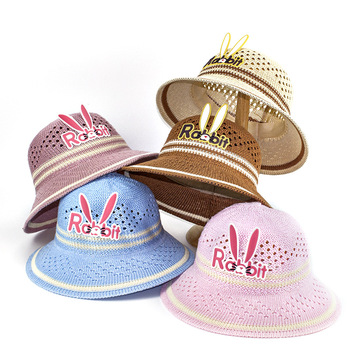 2021 New Imitation Raffia Hat Summer Lady Mom Sun Hat Sun Sun Shade Big Brim Bucket Hat