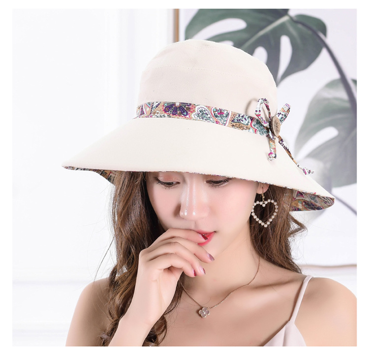Close sunhat summer travel sun shade hat lady cool hat bowknot can fold summer joker Close sunhat summer travel sun shade hat lady cool hat bowknot can fold summer joker