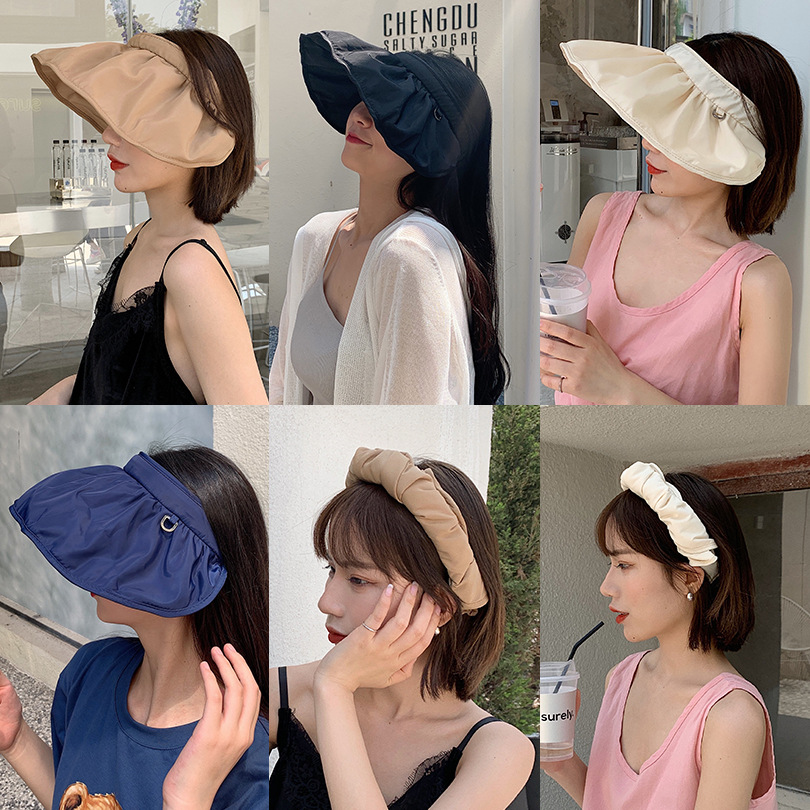 Vinyl Shell-like Bonnet Korean Shell Air Top Sun Hat Summer Sun Female Wide Brim Hat Sun Shade Korean Fashion Wholesale