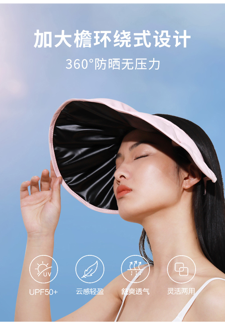 Vinyl Shell-like Bonnet Korean Shell Air Top Sun Hat Summer Sun Female Wide Brim Hat Sun Shade Korean Fashion Wholesale