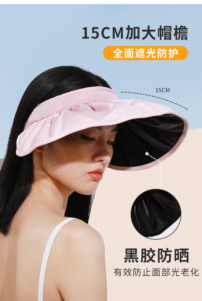 Vinyl Shell-like Bonnet Korean Shell Air Top Sun Hat Summer Sun Female Wide Brim Hat Sun Shade Korean Fashion Wholesale