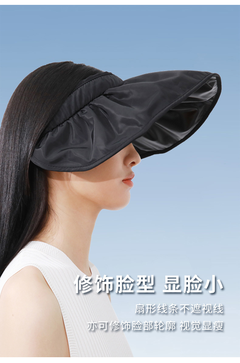 Vinyl Shell-like Bonnet Korean Shell Air Top Sun Hat Summer Sun Female Wide Brim Hat Sun Shade Korean Fashion Wholesale
