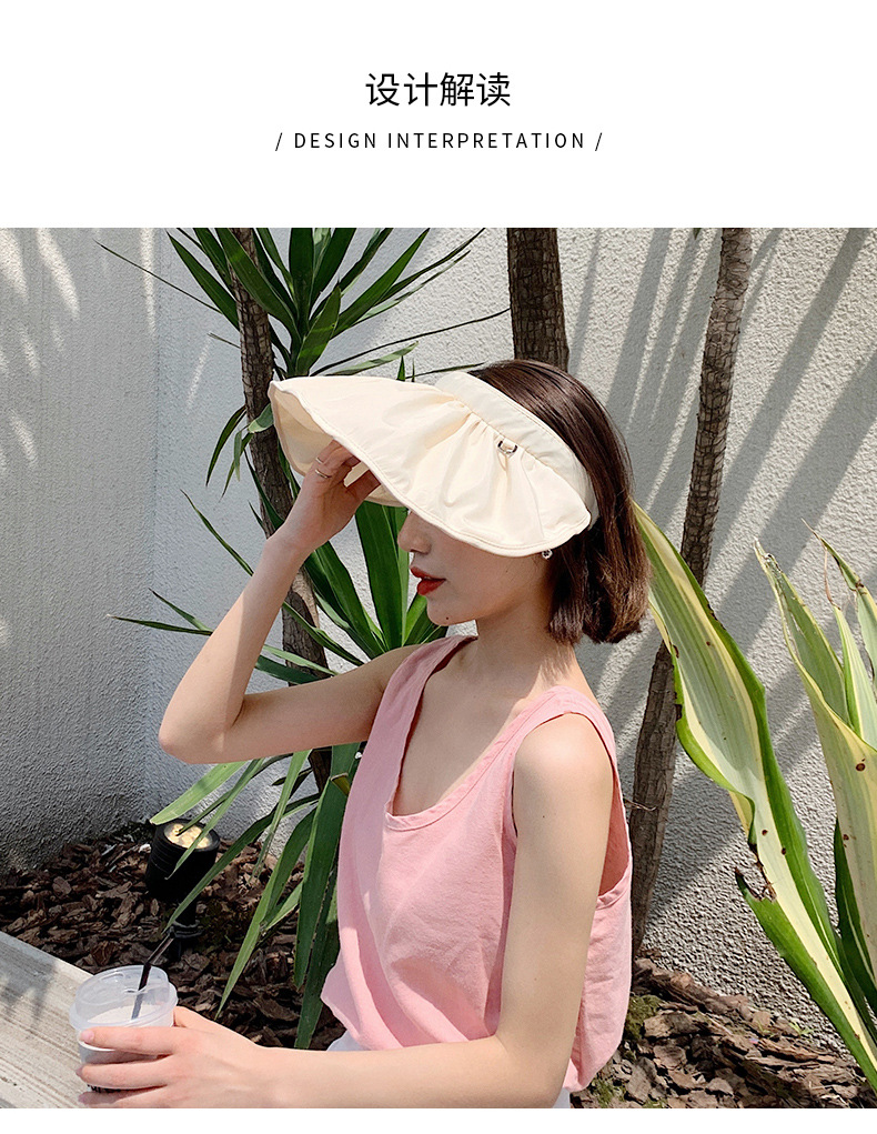 Vinyl Shell-like Bonnet Korean Shell Air Top Sun Hat Summer Sun Female Wide Brim Hat Sun Shade Korean Fashion Wholesale