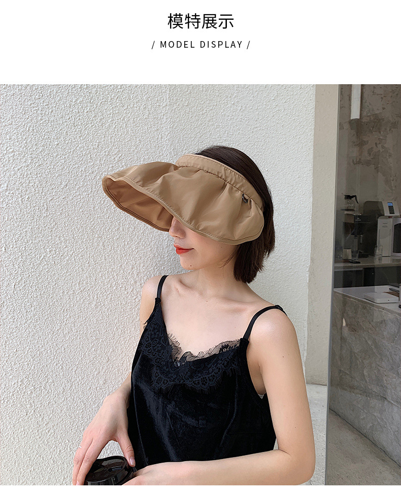 Vinyl Shell-like Bonnet Korean Shell Air Top Sun Hat Summer Sun Female Wide Brim Hat Sun Shade Korean Fashion Wholesale