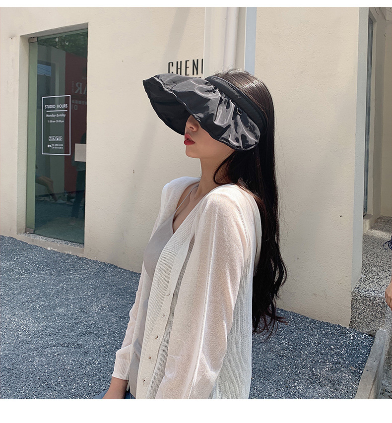 Vinyl Shell-like Bonnet Korean Shell Air Top Sun Hat Summer Sun Female Wide Brim Hat Sun Shade Korean Fashion Wholesale