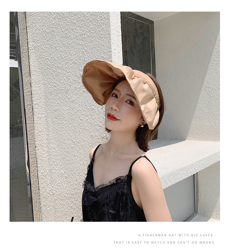 Vinyl Shell-like Bonnet Korean Shell Air Top Sun Hat Summer Sun Female Wide Brim Hat Sun Shade Korean Fashion Wholesale