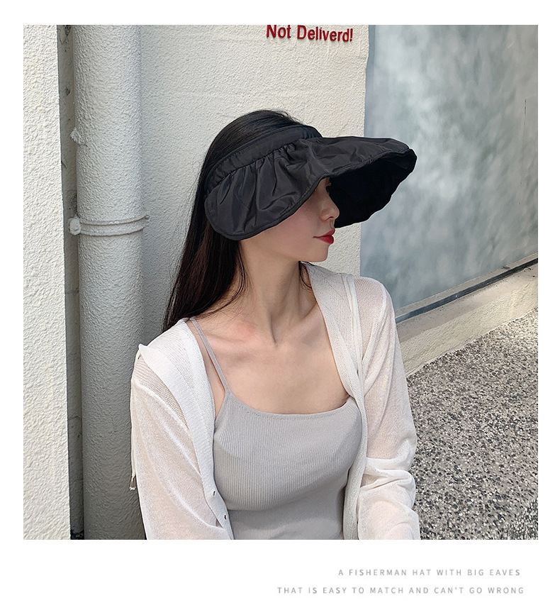 Vinyl Shell-like Bonnet Korean Shell Air Top Sun Hat Summer Sun Female Wide Brim Hat Sun Shade Korean Fashion Wholesale