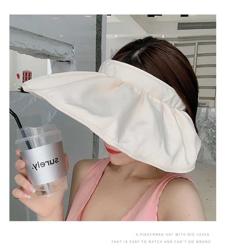 Vinyl Shell-like Bonnet Korean Shell Air Top Sun Hat Summer Sun Female Wide Brim Hat Sun Shade Korean Fashion Wholesale