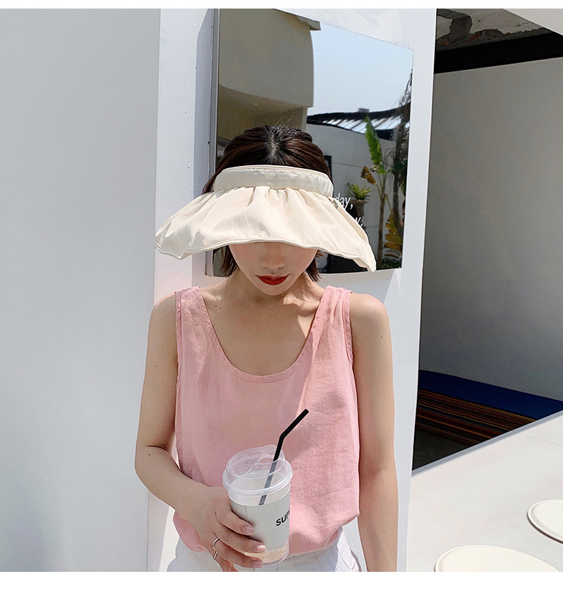 Vinyl Shell-like Bonnet Korean Shell Air Top Sun Hat Summer Sun Female Wide Brim Hat Sun Shade Korean Fashion Wholesale