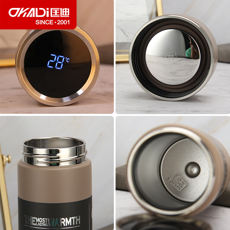 Dkadi No. 5070 High Vacuum Thermos Cup 304 Liner Intelligent Temperature Display Business Cup Can Support Logo Ordering