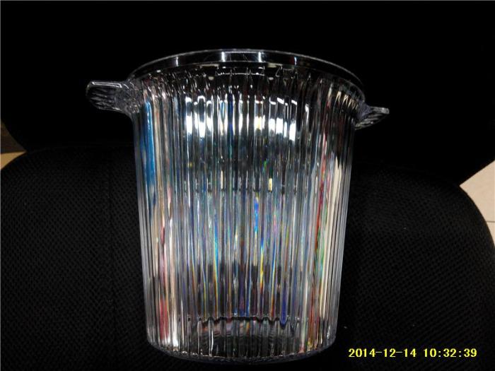 Hand terminal PS transparent ice bucket imitation glass carving ice bucket RS-7098 summer bar supplies