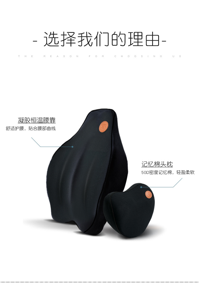 New Car Headrest Neck Pillow Back Cushion Seat Pillow Car Memory Foam Neck Pillow Source Factory Stable Shipment