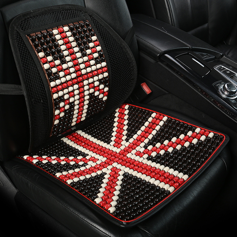 Summer cushion car wood Bead seat front single seat back Breathable cushion Mesh waist against wood Bead seat waist