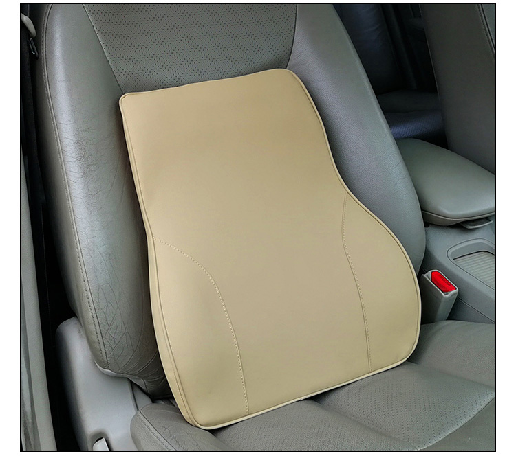 Car Seat Memory Foam Lumbar Pillow Car Waist Leather Waist Pad Back Cushion