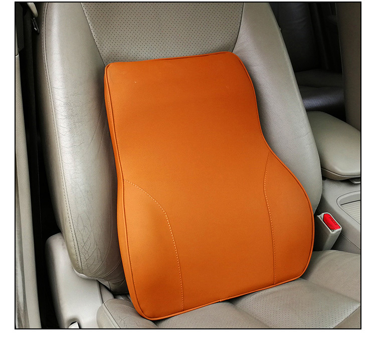 Car Seat Memory Foam Lumbar Pillow Car Waist Leather Waist Pad Back Cushion