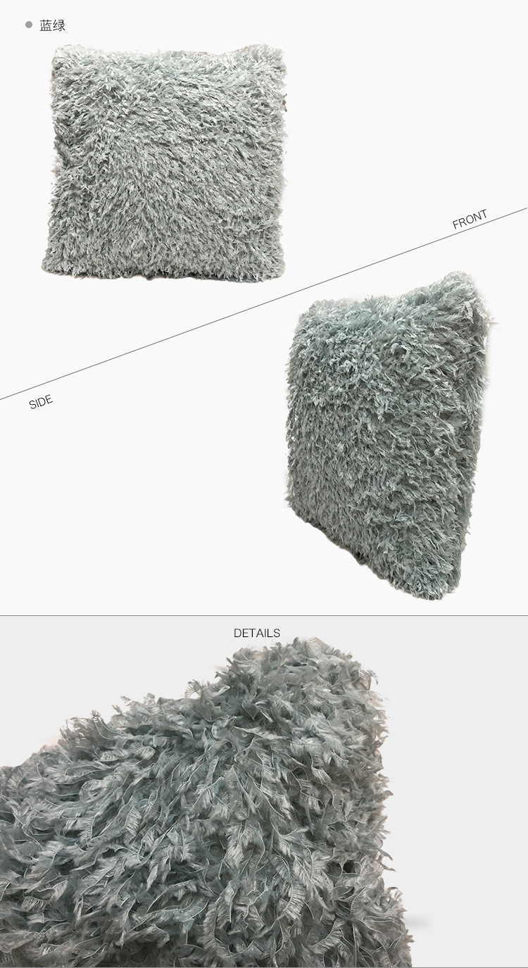 Amazon Hot Sale Home Cross-Border Nordic Instagram Style Solid Color Sofa Pillow Cover Office Lumbar Cushion Back Seat Cushion