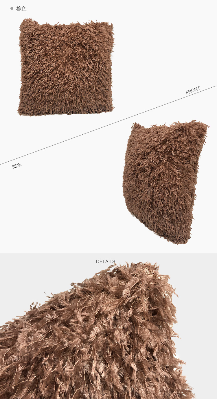 Amazon Hot Sale Home Cross-Border Nordic Instagram Style Solid Color Sofa Pillow Cover Office Lumbar Cushion Back Seat Cushion