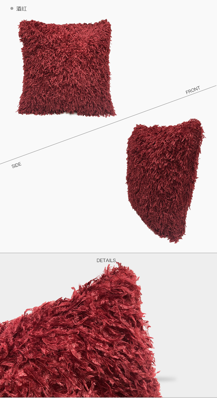 Amazon Hot Sale Home Cross-Border Nordic Instagram Style Solid Color Sofa Pillow Cover Office Lumbar Cushion Back Seat Cushion