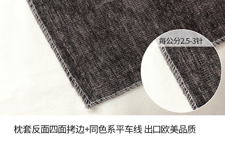 Amazon Hot Sale Home Cross-Border Nordic Instagram Style Solid Color Sofa Pillow Cover Office Lumbar Cushion Back Seat Cushion