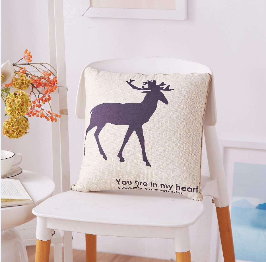 Cartoon Linen Style Pillow Blanket Multi-Functional Back Seat Cushion Quilt Office Linen Air Conditioning Customized Wholesale