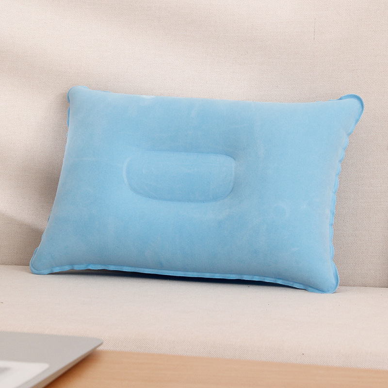 In Stock Wholesale Outdoor Portable Back Cushion/Seat Cushion Square Camping Pillow Flocking Pillow Inflatable PVC Pillow
