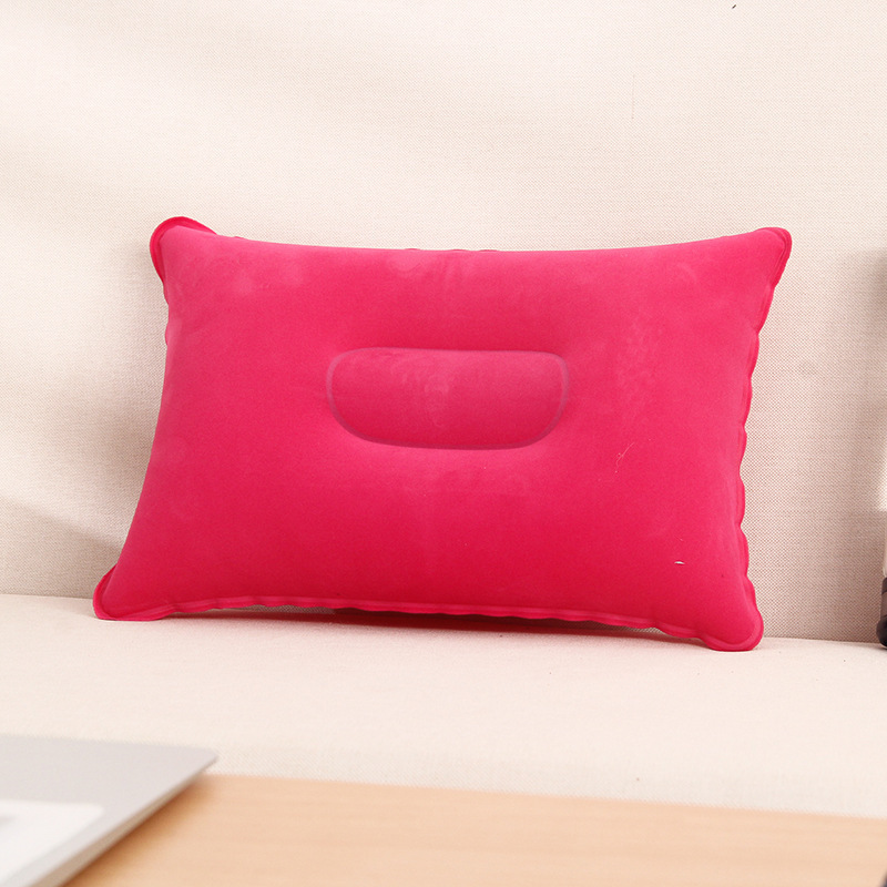 In Stock Wholesale Outdoor Portable Back Cushion/Seat Cushion Square Camping Pillow Flocking Pillow Inflatable PVC Pillow
