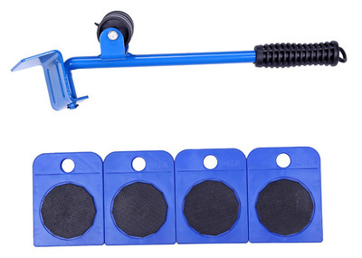 5-Piece Caster Plastic Convenient Furniture Moving System Weight Carrier Universal Pulley Moving Moving Tool