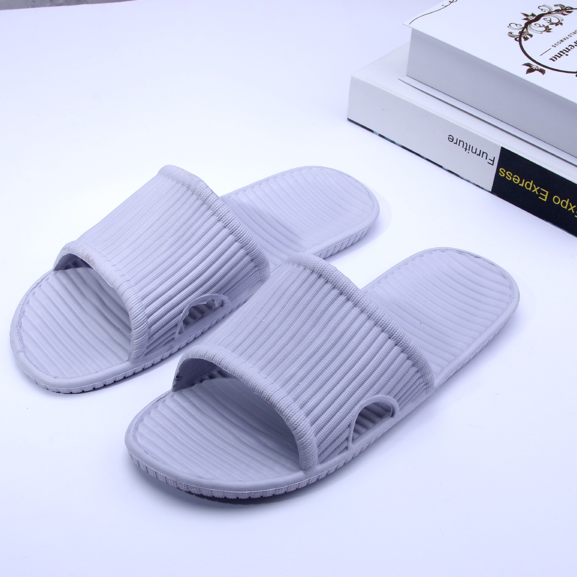 Foreign Trade Eva Striped One-Word Non-Slip Silent Couple Home Summer Men's Slippers Low Price Running Volume Support Customization Foreign Trade Eva Striped One-Word Non-Slip Silent Couple Home Summer Men's Slippers Low Price Running Volume Support Customization