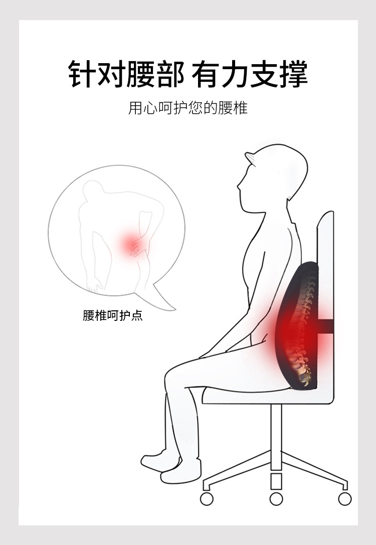 Office Waist Support Cushion Cushion Integrated Memory Foam Hemorrhoids Cushion Back Seat Cushion Backrest Pregnant Women Waist Pad Chair Office Waist Support Cushion Cushion Integrated Memory Foam Hemorrhoids Cushion Back Seat Cushion Backrest Pregnant Women Waist Pad Chair