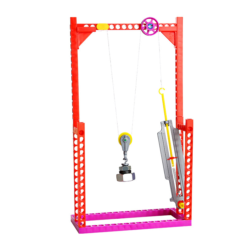 Pulley Dynamometer Elementary School Student Science Experiment Teaching Aids Machinery and Engineering New Year Goods Children&#039;s Science and Technology Educational Toys