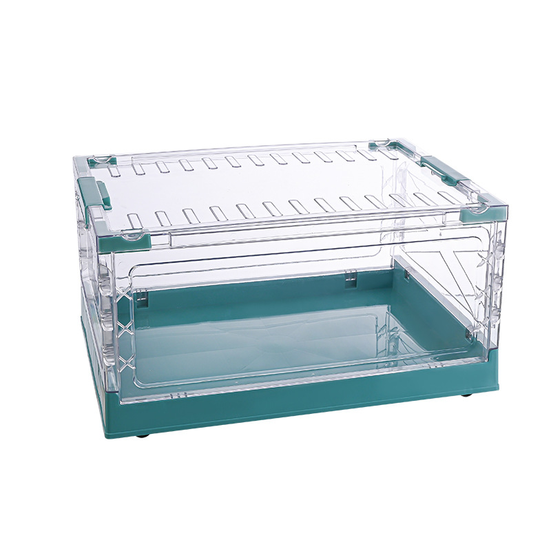 Toy Pulley Foldable Storage Box Children Assembling Building Blocks Classification Storage Box Snack Storage Transparent Storage Box