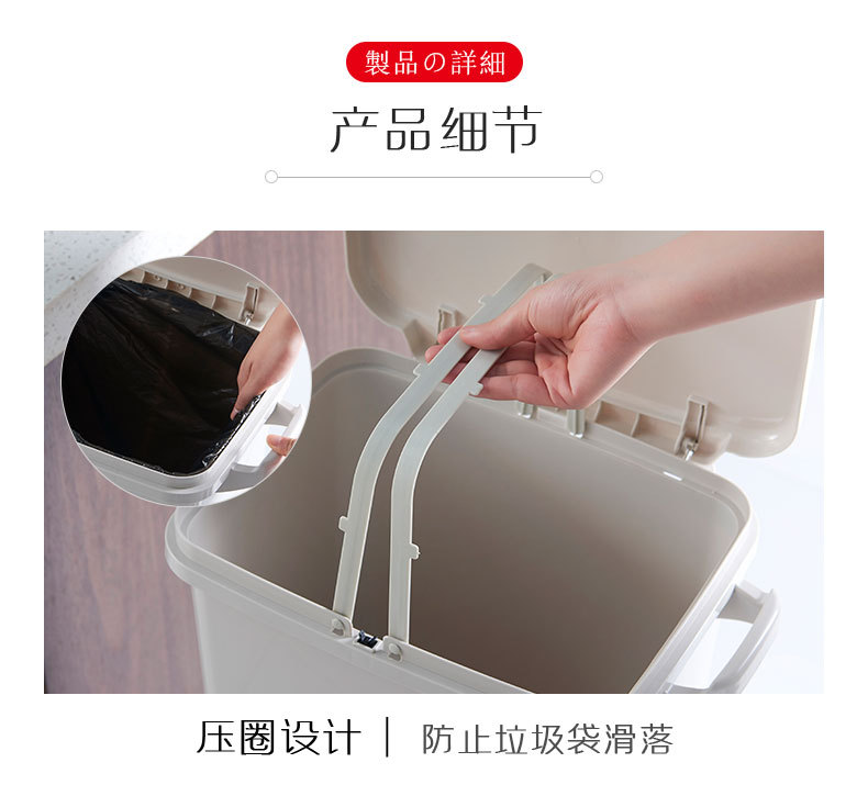. Factory in Stock Wholesale Double Layer Sorting Trash Bin Wet and Dry Classification Kitchen Dustbin with Pulley Big Garbage