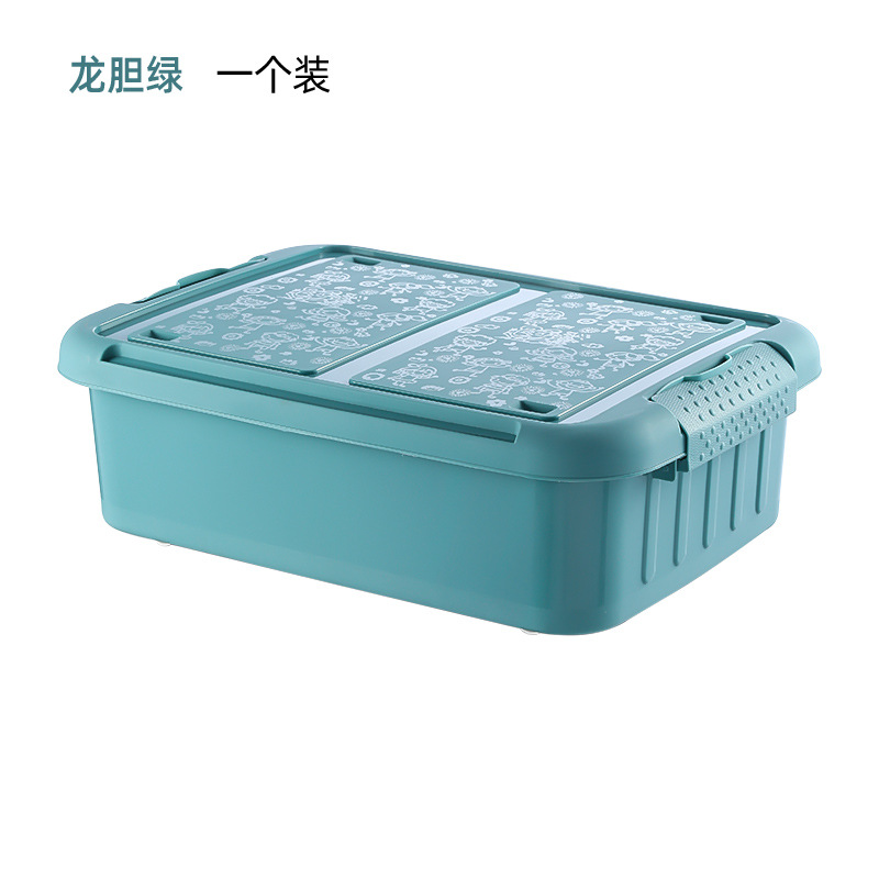Extra Thick Band Pulley Bed Bottom Storage Box Bed Base Cabinet Plastic Bed Bottom Storage Box Oversized Clothes Storage Box Storage Box