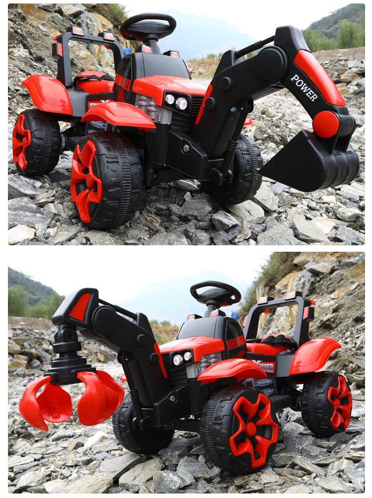 Remote Control Children's Electric Excavator Car Seat Men and Women Children's Dual Electric Double Drive Toy Excavator Hook Machine Remote Control Children's Electric Excavator Car Seat Men and Women Children's Dual Electric Double Drive Toy Excavator Hook Machine