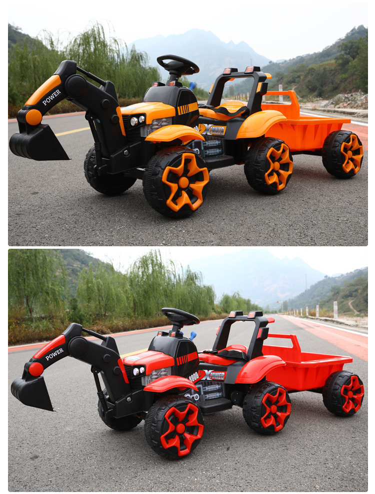Remote Control Children's Electric Excavator Car Seat Men and Women Children's Dual Electric Double Drive Toy Excavator Hook Machine Remote Control Children's Electric Excavator Car Seat Men and Women Children's Dual Electric Double Drive Toy Excavator Hook Machine