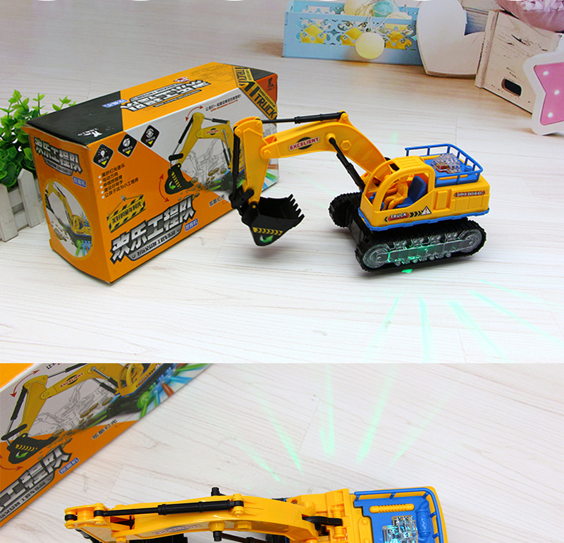 Electric Sound and Light Universal Excavator Hook Machine Engineering Vehicle Digging Children's Toy Car Stall Supply Wholesale Electric Sound and Light Universal Excavator Hook Machine Engineering Vehicle Digging Children's Toy Car Stall Supply Wholesale
