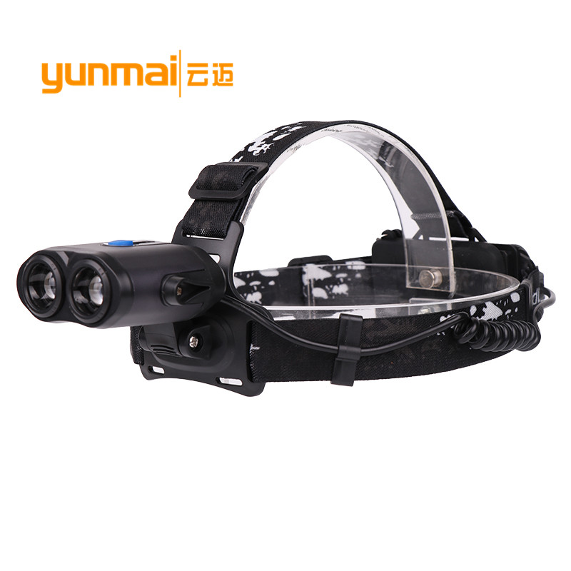  2T6 headlights USB charging outdoor night fishing lights strong light outdoor headlights rotation zoom LED headlights