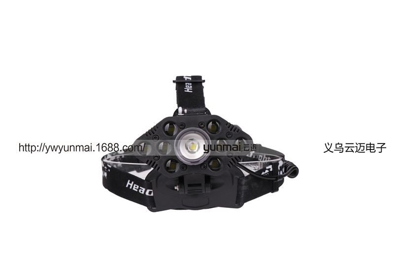  2T6 headlights USB charging outdoor night fishing lights strong light outdoor headlights rotation zoom LED headlights