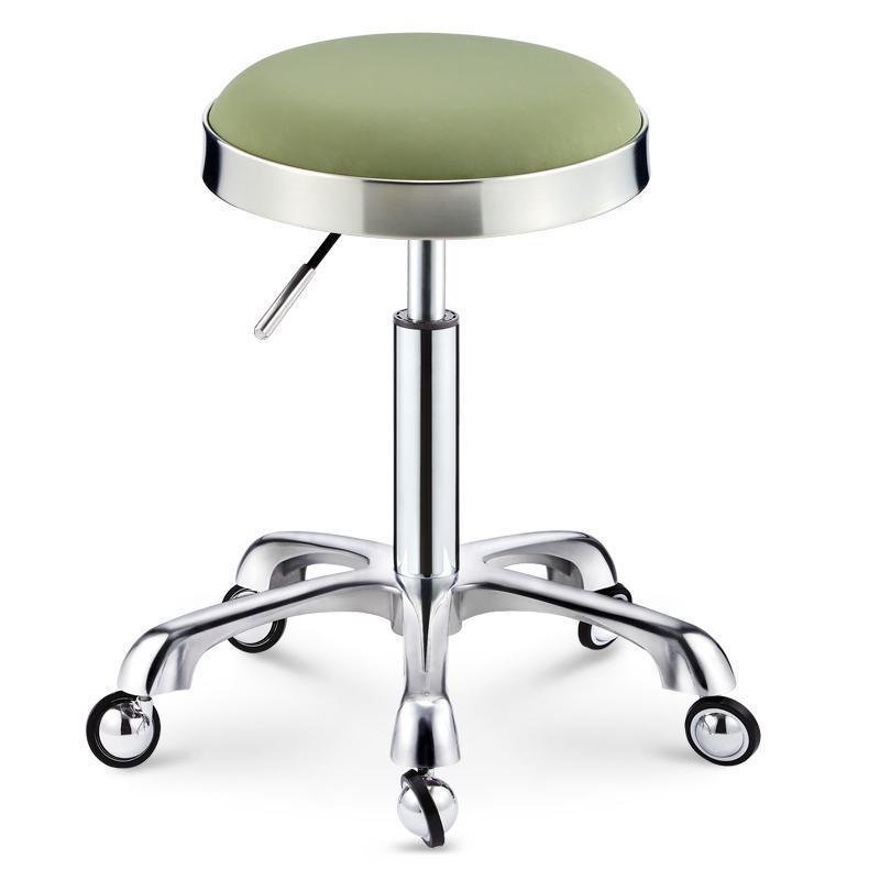 Beauty Stool Barber Shop Chair Spinning Lift round Stool Salon Stool Pulley Stainless Steel Hair Cutting Stool