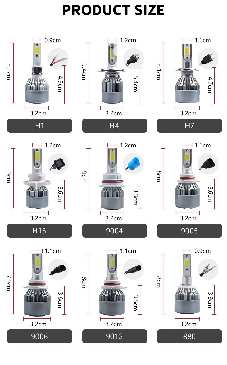 Exclusive for Cross-Border C6 Led Car Headlights Led Car Lights Car LED Headlights LEDs Headlight Exclusive for Cross-Border C6 Led Car Headlights Led Car Lights Car LED Headlights LEDs Headlight