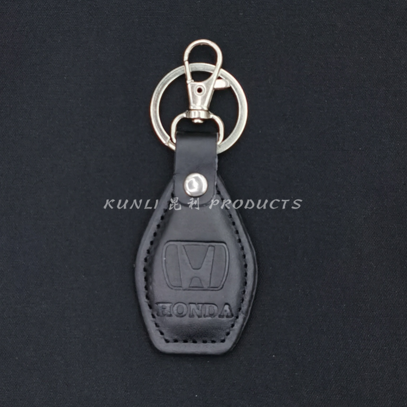 PU Leather Keychain Snap Hook Leather Key Chain Car Logo Advertising Gift Business Gift Keychain
