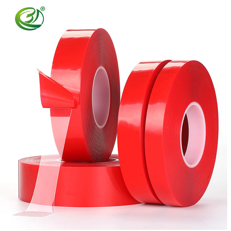 Hook Waterproof Car Foam Glue Red Film Transparent Seamless Temperature-Resistant Double-Sided Adhesive Nano Acrylic Double Sticky Tape