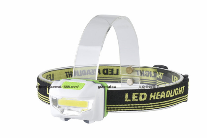 LED mini headlights COB outdoor emergency headlights AAA battery headlight