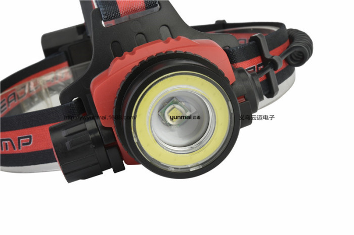 T6 glare headlight T6 + COB emergency headlights USB charging headlights warning headlights